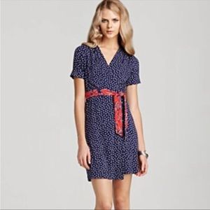 Lilly Pulitzer Adalie Blue Polka Dot Wrap Dress